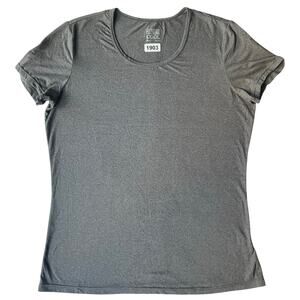 32 Degrees Cool Women’s Short Sleeve T-shirt size L, Solid Gray